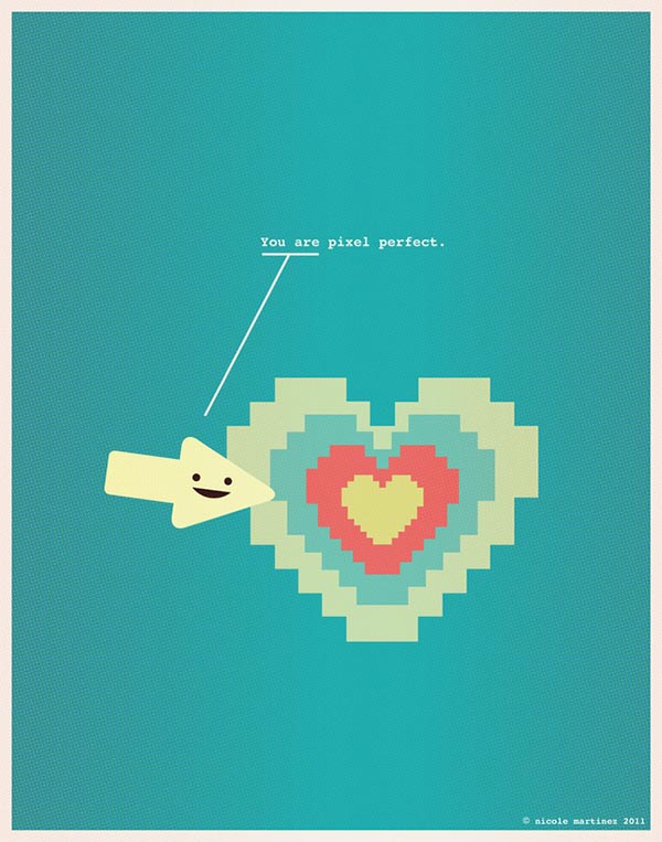 Nerdy Dirty - Love Illustration in Nerds Style