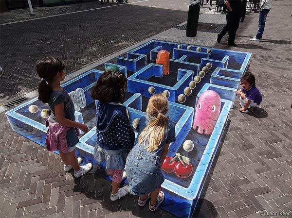 3d street art Pac-Man in Venlo