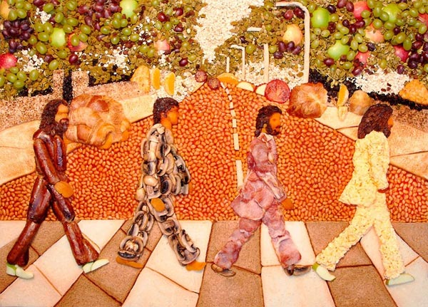 Beatles Abbey Road Recreated with Jelly Beans