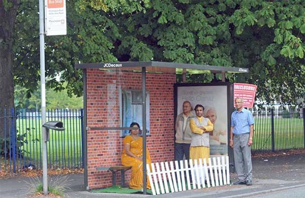Bus stops that became homes overnight: Street artists in protest against banks