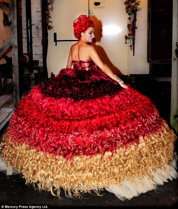 Wedding Dress Made out of Human Hair