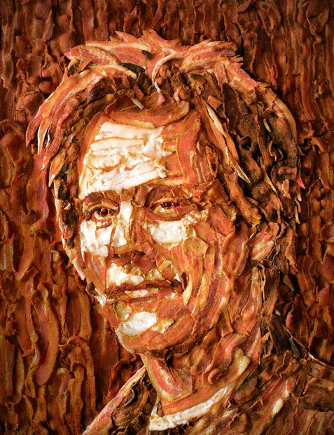 Artist Creates Kevin Bacon Out Of — Bacon!