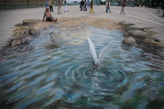 3D Illusion Drawing by Julian Beever