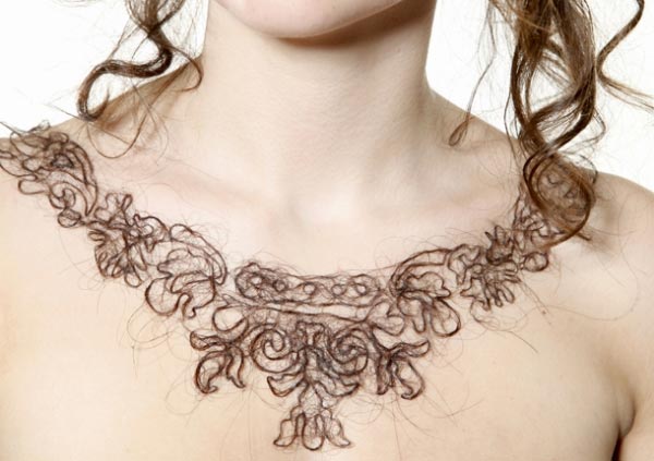 Human Hair Necklaces by Kerry Howley
