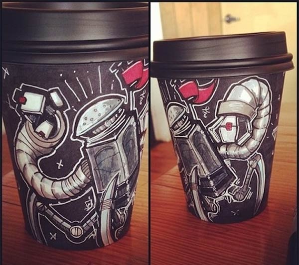Coffee Cup Art by Miguel Cardona