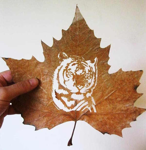 Intricate Leaf Cutting Art by Omid Asadi
