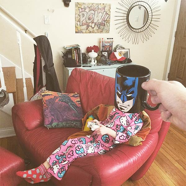 Breakfast Mugshots: Dad Turns His Kids Into Superheroes