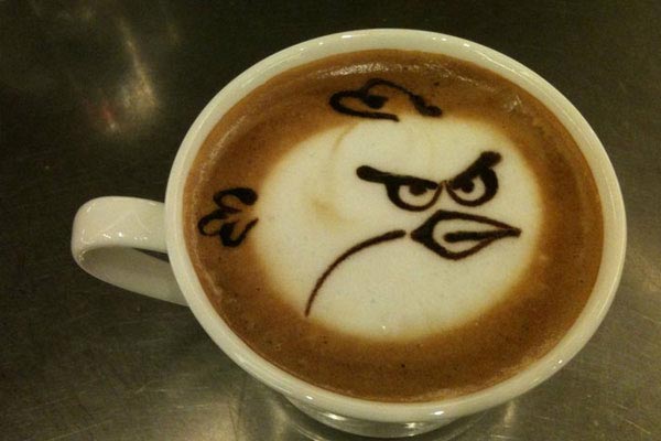 Angry Birds Coffee Art