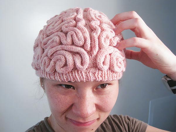 Knitted Brain Hat