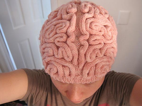 Knitted Brain Hat