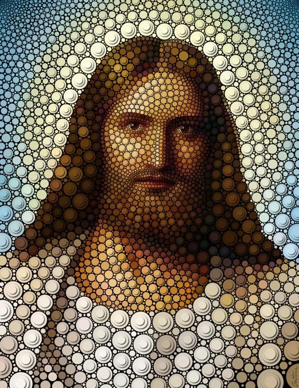 Celebrity Portraits Made From Thousand of Circles