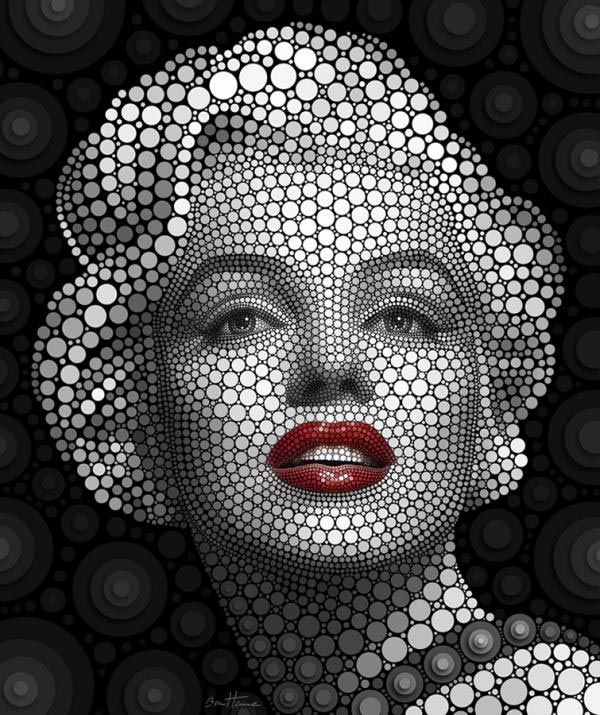 Celebrity Portraits Made From Thousand of Circles