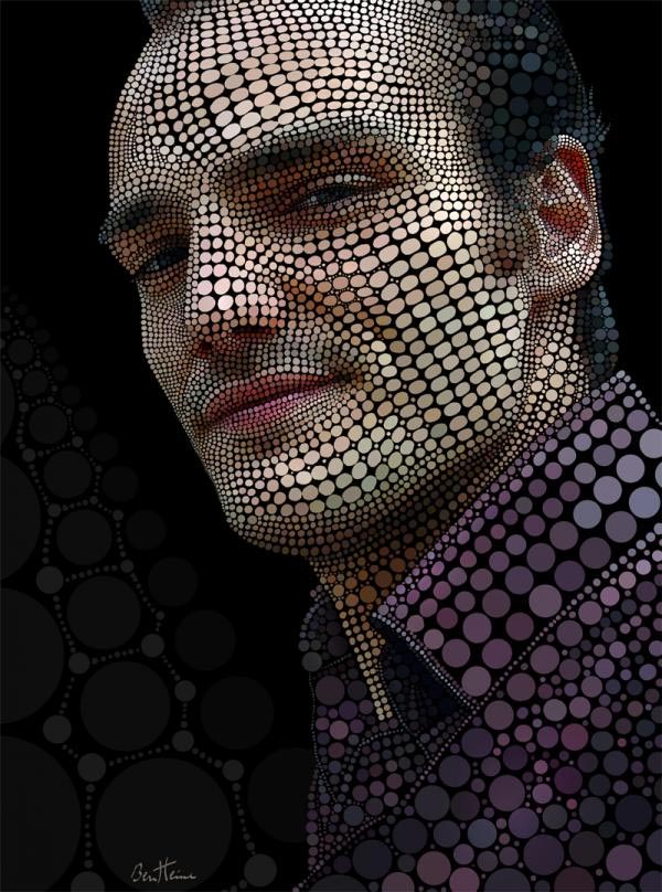 Celebrity Portraits Made From Thousand of Circles