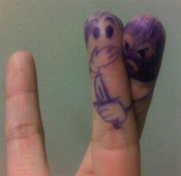 Funny Fingers Drawing