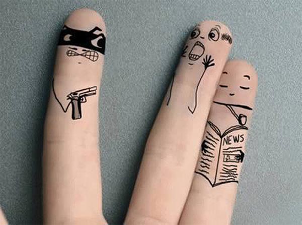 Funny Fingers Drawing