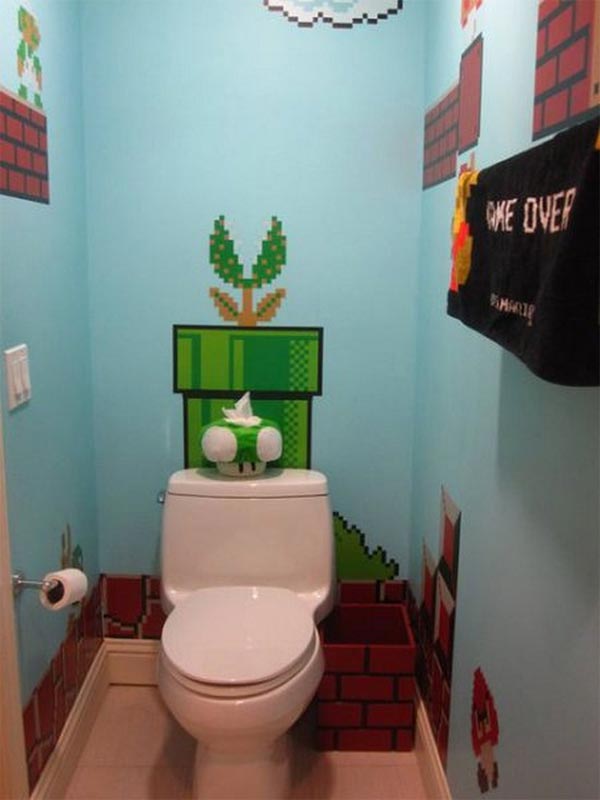 Toilet Seat of Super Mario Themed Toilet