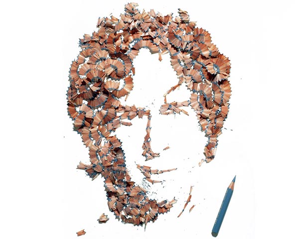 Pencil Shaving Portraits by Kyle Bean