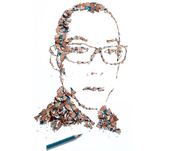 Pencil Shaving Portraits by Kyle Bean