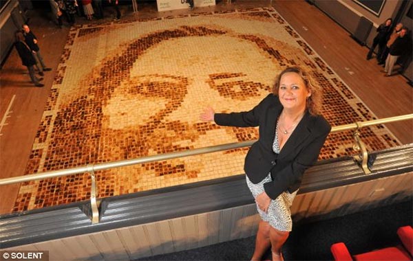 Mother-in-Law Recreated with Huge Toast Portrait by Laura Hadland