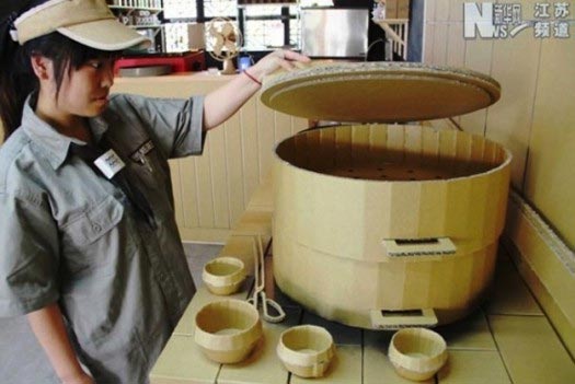 Restaurant Made Entirely Out Of Cardboard