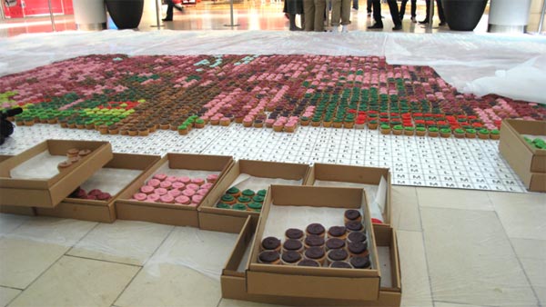 Cherry Blossom Tree Made from Cupcakes