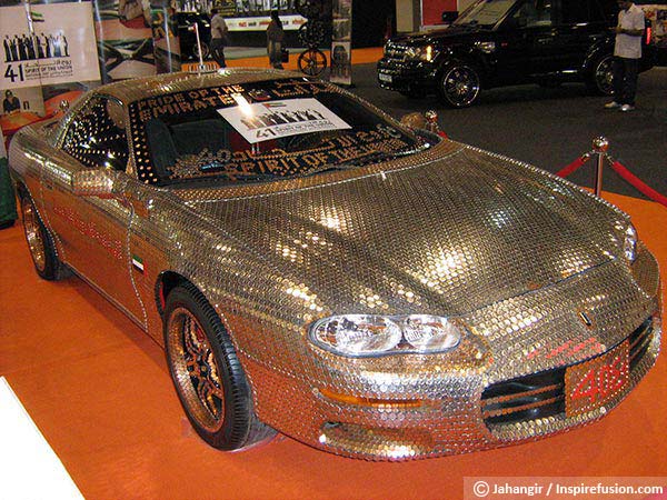 Chevrolet Car Decorated with 33,000 UAE Coins