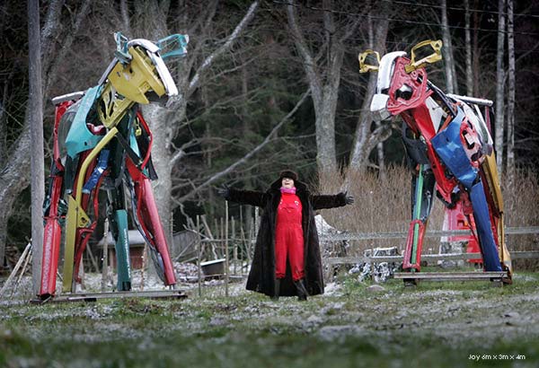 Giant Cows Made from Recycled Car Parts