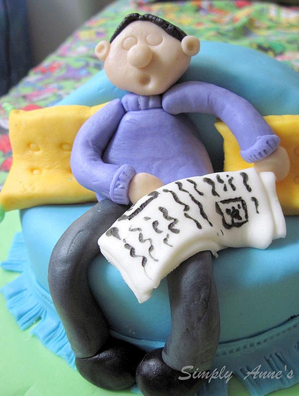 Father Sleeping on Sofa Cake