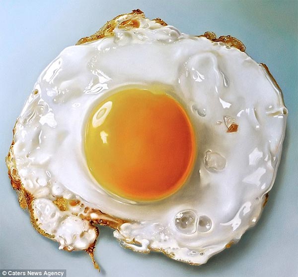 Realistic Oil Painting of Food