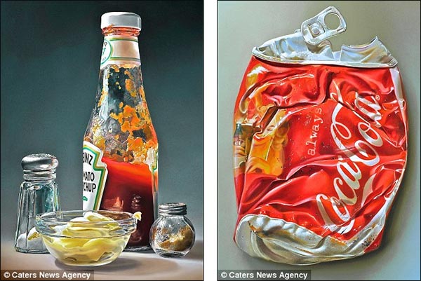 Realistic Oil Painting of Food