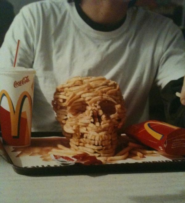 French Fries Skull