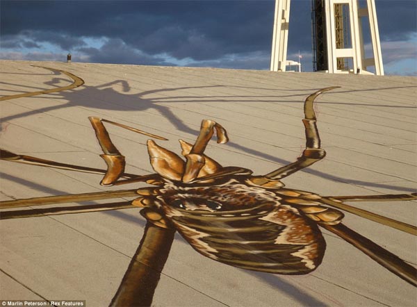 Giant Spiders Optical Illusion