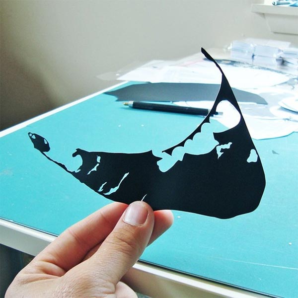 Paper-Cut World Map Silhouettes