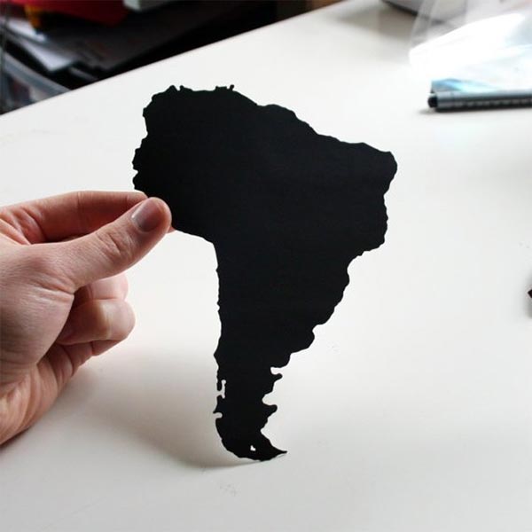 Paper-Cut World Map Silhouettes