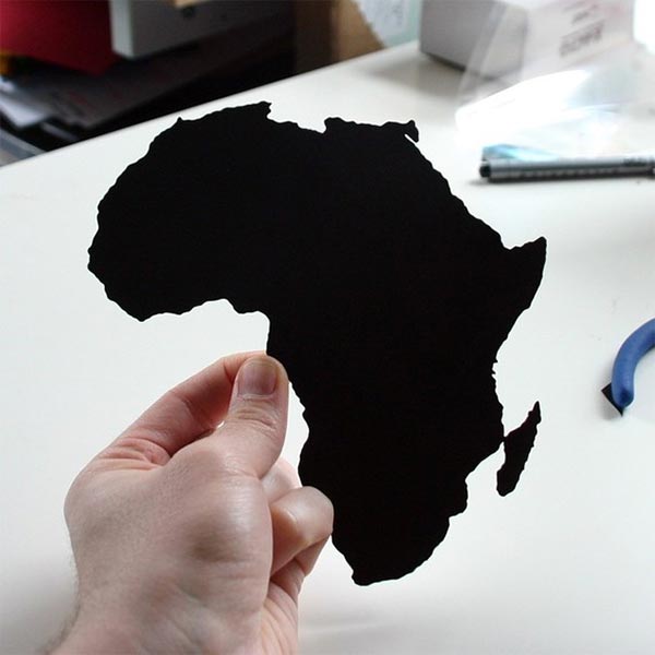 Paper-Cut World Map Silhouettes