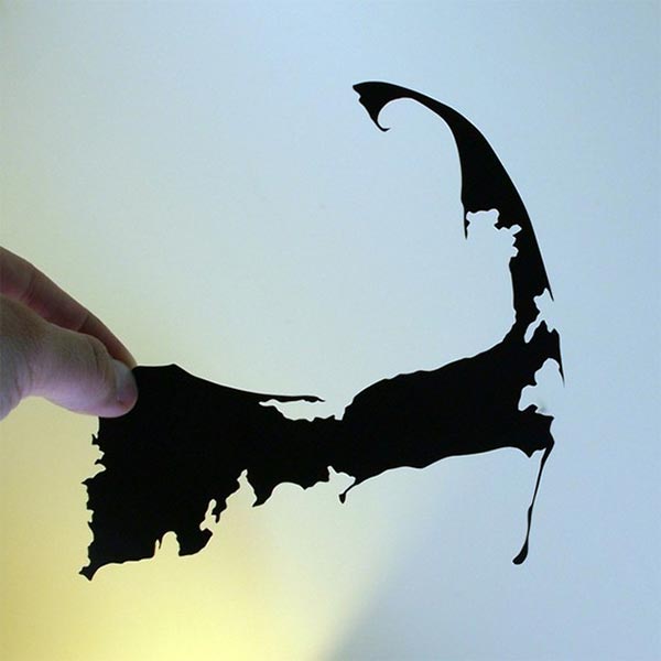 Paper-Cut World Map Silhouettes