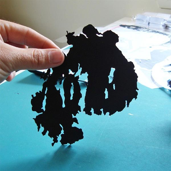 Paper-Cut World Map Silhouettes