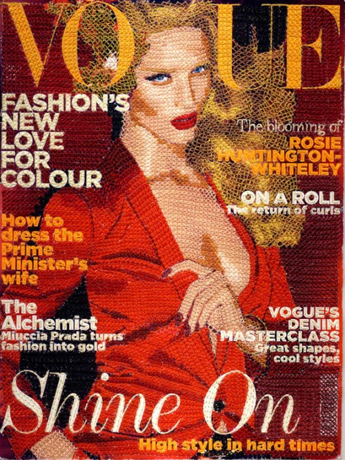 Hand-Stitched Vogue Magazine Covers