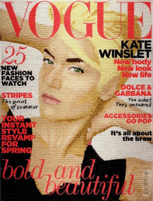 Hand-Stitched Vogue Magazine Covers