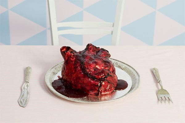 Human Heart Shape Cake
