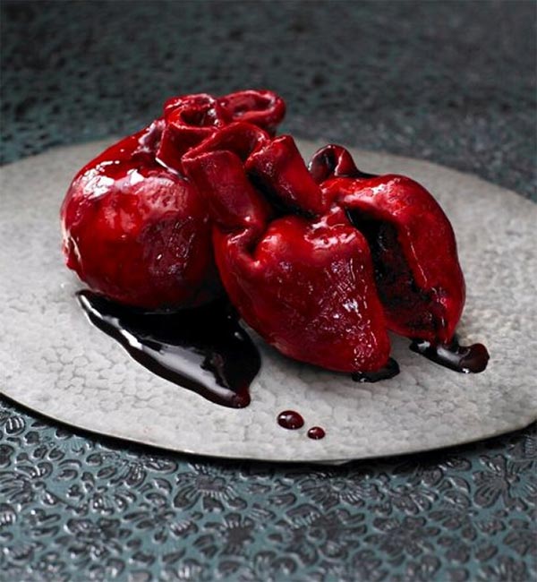 Human Heart Shape Cake