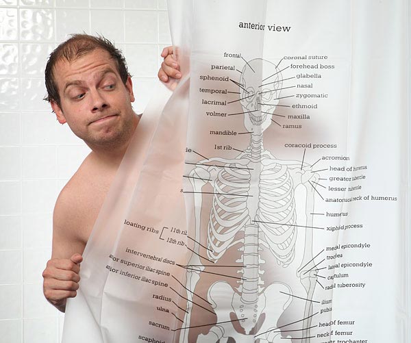 Human Skeleton Shower Curtain