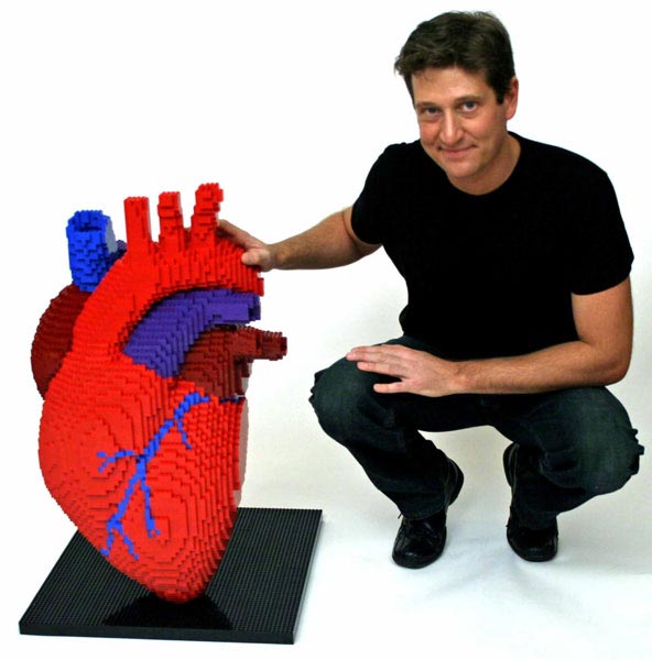Human Heart Made of Lego Bricks