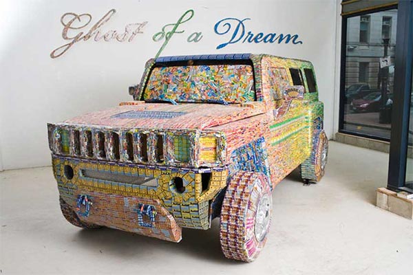 Car Made with Lottery Tickets