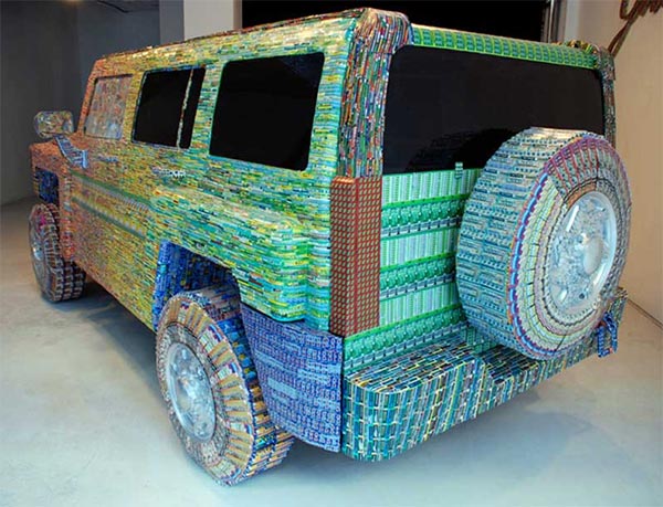 Car Made with Lottery Tickets