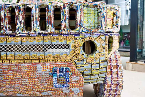 Car Made with Lottery Tickets