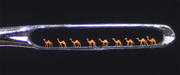 9 Camels Microscopic Sculptures
