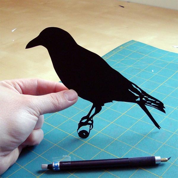 Paper-cut Crow