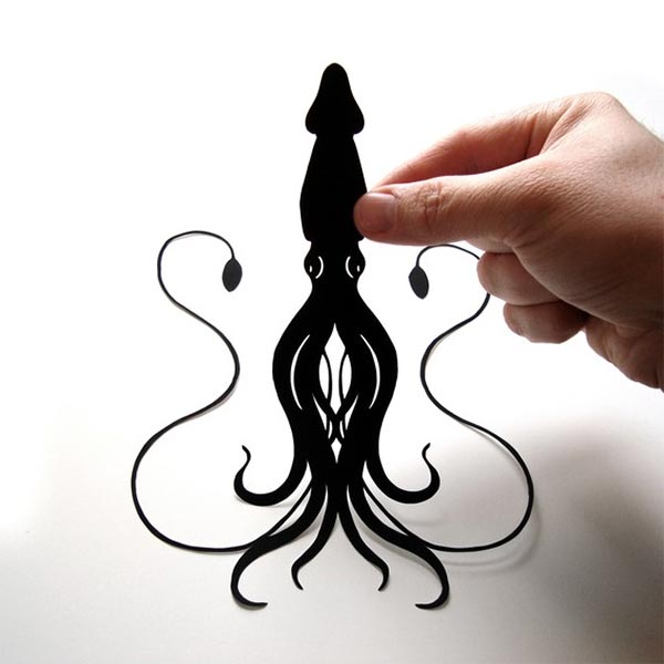Paper-cut Squid