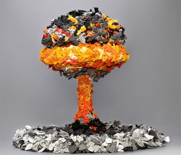 Recycled Clothes Sculptures